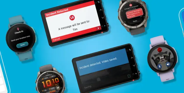 Garmin to firma, która dba o bezpieczeństwo. Zegarki i telefony pokazują lokalizację, powiadomienia o wypadkach i wiadomości.