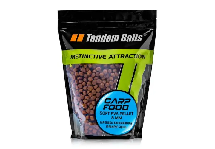 Miękki pellet Tandem Baits 8 mm o smaku japońskiej kałamarnicy. Idealny, jaki pellet do metody na karpia, zapewnia instynktowną atrakcję.