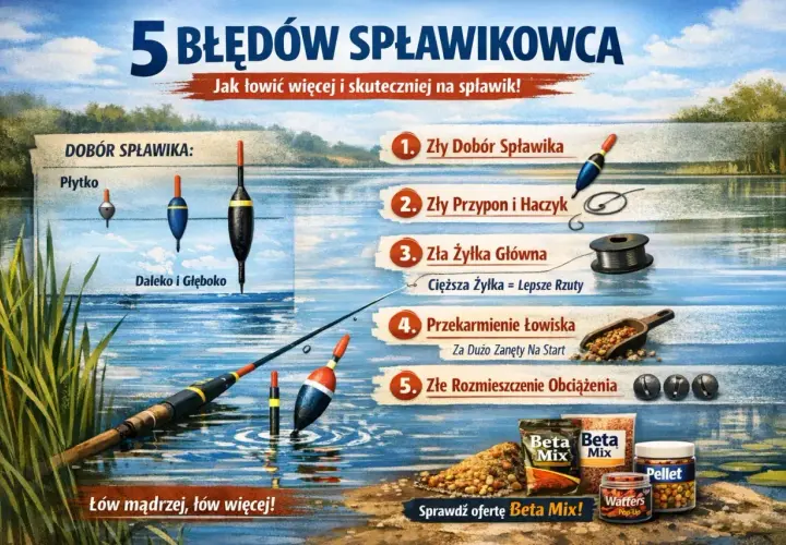 Jak zrobić zestaw na spławik? Poradnik o doborze spławika, żyłki, przyponu i obciążenia. Wskazówki jak łowić więcej i skuteczniej.