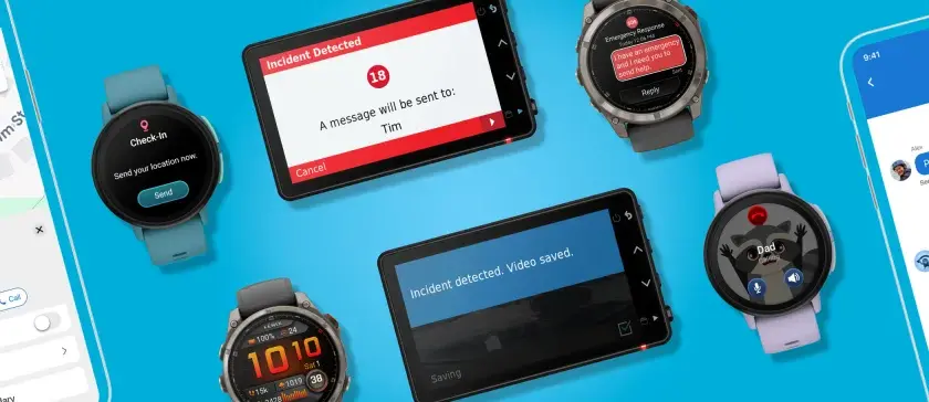 Garmin to firma, która dba o bezpieczeństwo. Zegarki i telefony pokazują lokalizację, powiadomienia o wypadkach i wiadomości.