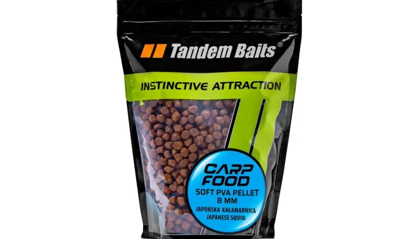 Miękki pellet Tandem Baits 8 mm o smaku japońskiej kałamarnicy. Idealny, jaki pellet do metody na karpia, zapewnia instynktowną atrakcję.