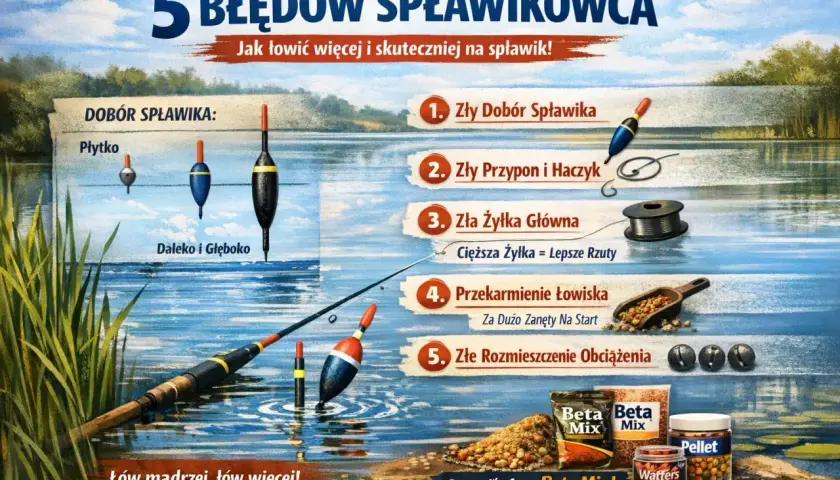 Jak zrobić zestaw na spławik? Poradnik o doborze spławika, żyłki, przyponu i obciążenia. Wskazówki jak łowić więcej i skuteczniej.