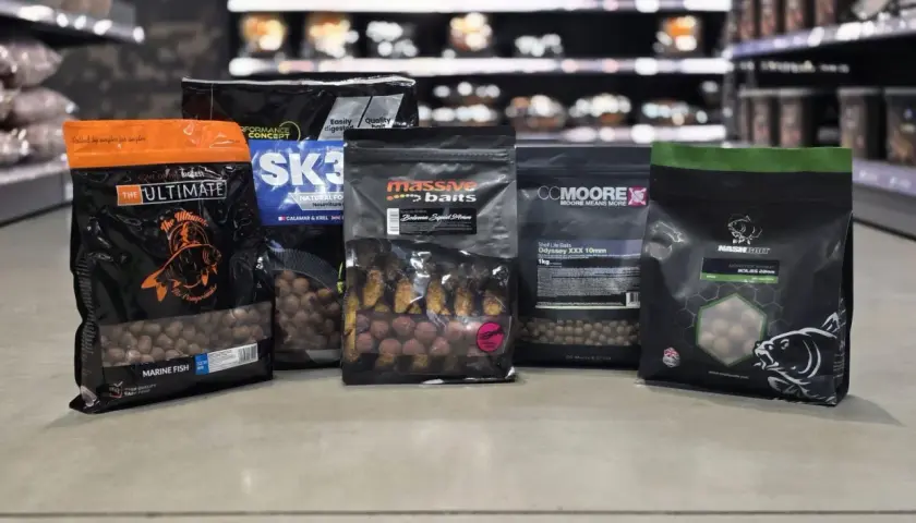 Różne rodzaje kulek na karpia: Marine Fish, SK3 Calamar & Krill, Massive Baits, CC Moore Odyssey XXX, Nashbait Monster Shrimp. Jaki smak kulek na karpia wybierzesz?